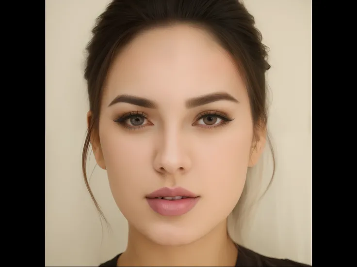 a close up of a woman with a pink lipstick and a black shirt, gorgeous attractive face, attractive female face!!!, perfect face ), longer eyebrows, attractive beautiful face, perfect face!!!, extremely beautiful face, perfect face, accurate ultra realistic...