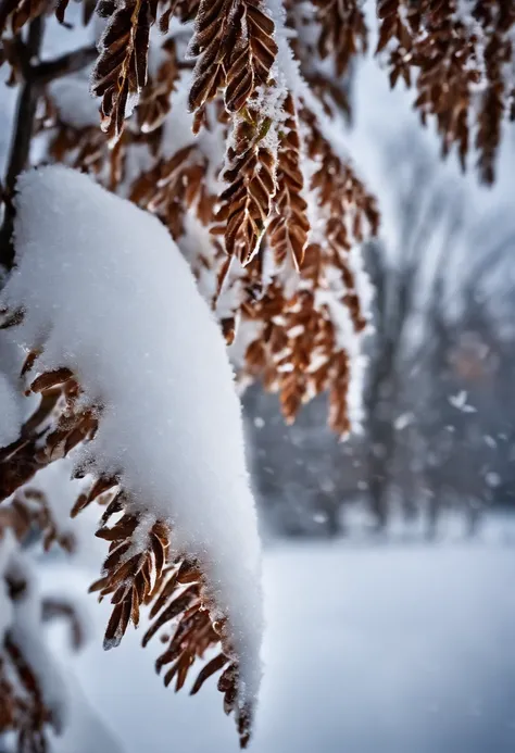 Snow closeup, Macro Close Shot