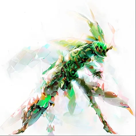 Pokemon is a type of Pokémon that is very popular and popular, Ultra-realistic photos of Rayquaza, illustration pokemon, conceptual mystery pokemon, new pokemon, class, mega legendary, Serpentine Pose, style of pokemon, Gold-green creatures, Leviathan, gir...