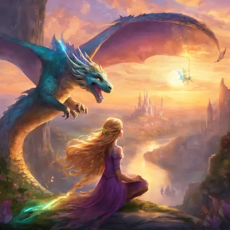 Adaptation of Rapunzel, Original chronicles, pet dragon