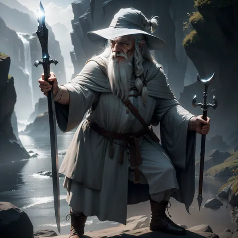 Gandalf com sabre de luz