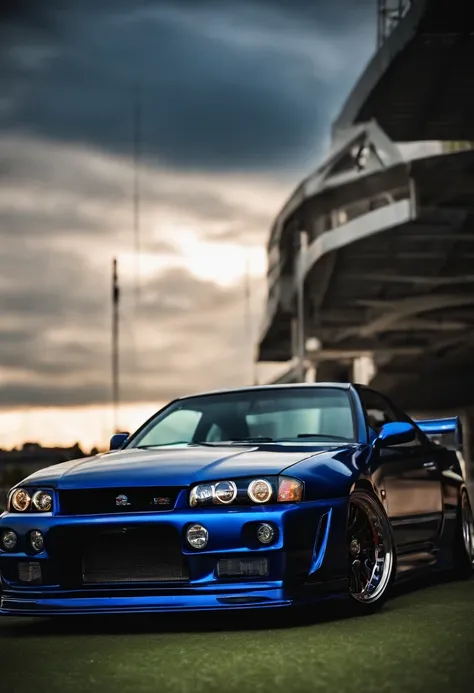 Car, skyline nissan, jdm, automotive car, black and blue