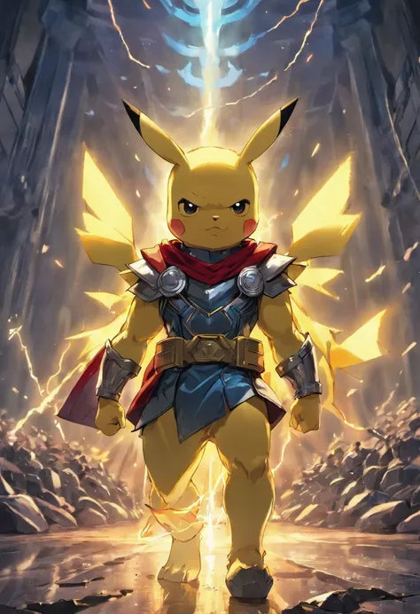 Pikachu (Wearing Thors armor) Marvel