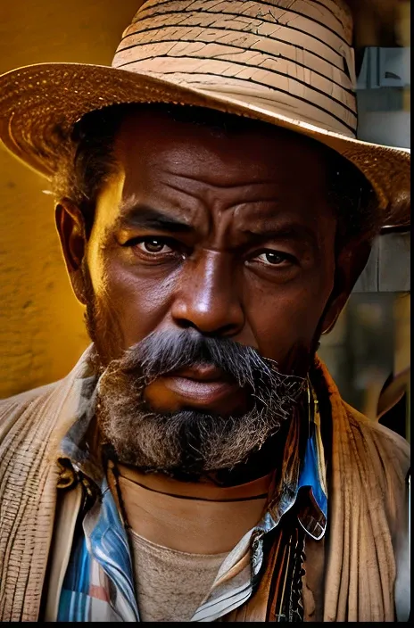 Man with beard and hat in front of a wall, Homem africano, retrato impressionante, Directed by: Marius Borgeaud, African facial features, Rosto robusto, great pinterest photo, beautiful face!!!!, rosto texturizado robusto, Directed by: Lee Jeffries, beauti...