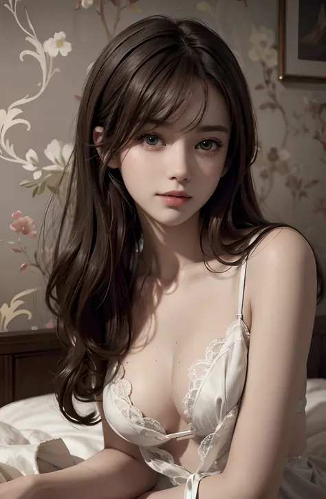 (ultra realistic) , (illustration), (increase resolution), (8K), (extremely detailed), (best illustration), (beautiful detailed eyes), (best quality), (ultra-detailed), (masterpiece),  (wallpaper), (detailed face), solo,1 girl, looking at viewers,  delicat...