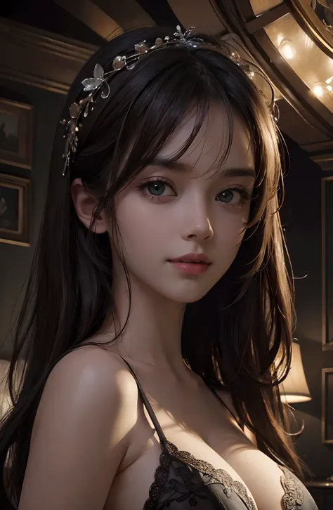 (ultra realistic) , (illustration), (increase resolution), (8K), (extremely detailed), (best illustration), (beautiful detailed eyes), (best quality), (ultra-detailed), (masterpiece),  (wallpaper), (detailed face), solo,1 girl, looking at viewers,  delicat...