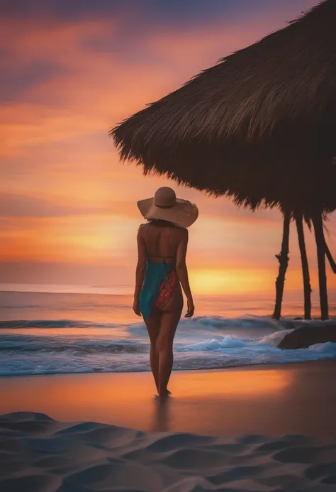 the same girl in the beach