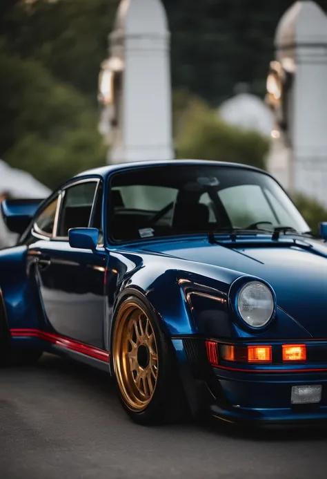 Porsche 930、Jazz Blue、RWB