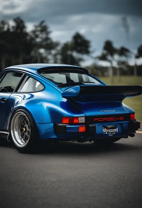 Porsche 930、Jazz Blue、RWB