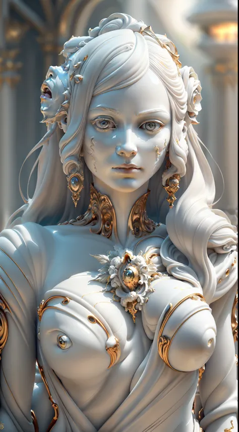 High-detail RAW color art, animation, marble skin of a car, high angle, marble statue, (((ultra-detailed elegant))), white skin, magical atmosphere, (focus on face), (detailed skin, texture (intricately detailed, fine detail, hyper-detailed), ray tracing, ...