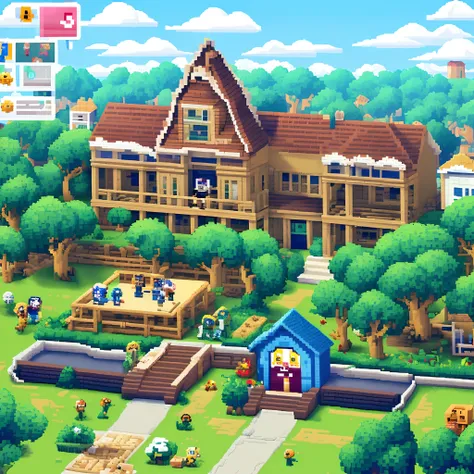 Create a school based on Undertale pixel art