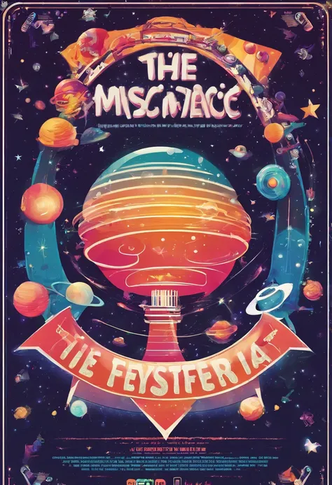 The music festival poster , name festival is  Teenage fun3, Bold letters and event logo, jellyfish and big bubbles, Six musicians in the center of the picture