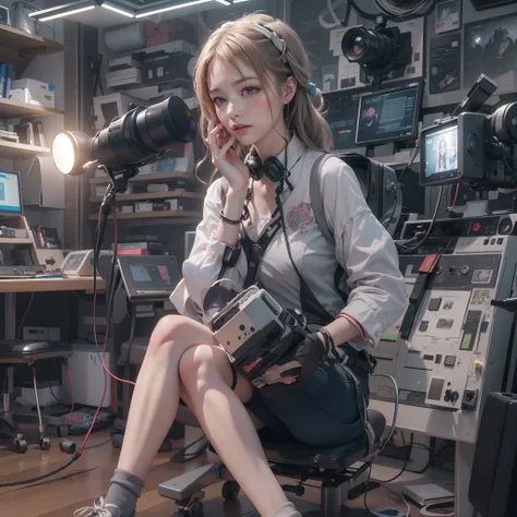 masutepiece, Best Quality,(masutepiece) , (Best Quality) , (reality: 1.3) , Photorealistic, Octane Rendering, (Surreal: 1.2) , Perfect features,
Modern Daily, (High School Girl Anchor Blush Live 1.5) , (Hands between legs 1.5) , Slight shaking, Recording, ...