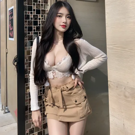 Asian araffed woman in miniskirt posing for photo, sexy girl, Mai Anh Tran, asian girl, lovely woman, dang my linh, A Beautiful Girl, trending at cgstation, Instagram Format, 2 9 years old, Pictures of Slim Girl, 2 7 years old, 2 2 years old, 2 8 years old...