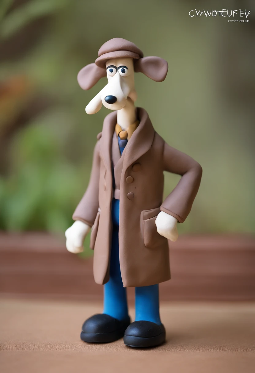 walalce frrom wallace and gromit in a tall trench coat