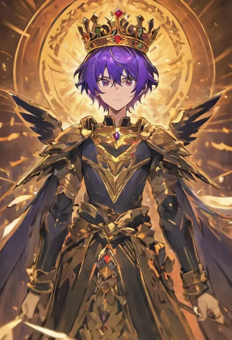 {best quality}, {{masterpiece}}, {highres}, extremely detailed male, solo, sharp focus, elf, warrior, {{{character{{{1 man}}}}}}, solo, standing, highres, very long purple hair, {{{{{masterpiece character design reference sheet}}}}}, looking at viewer, spi...