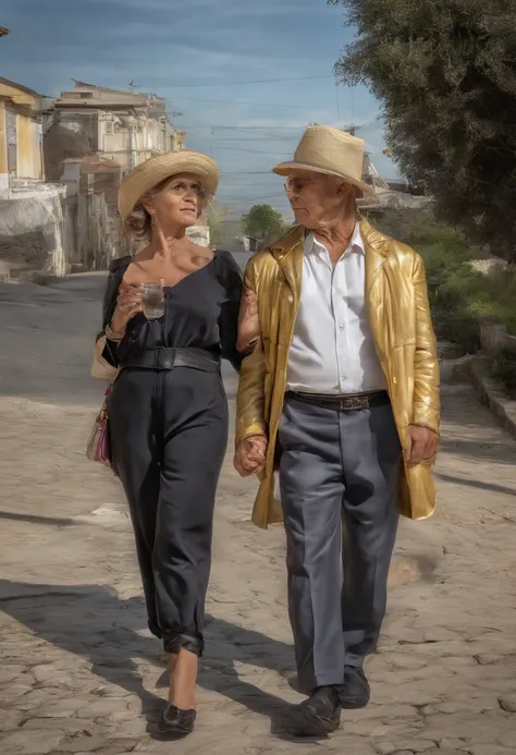 A couple walking without worries, birdwatching, uma brisa leve nos seus cabelos,seu caminho tem pedras,brazi, animais diversos,esta um dia lindo de sol,escutando sua musica mp3,ao seu lado sua esposa,lindissima,muito bem vestida ,With elegance, The two wal...