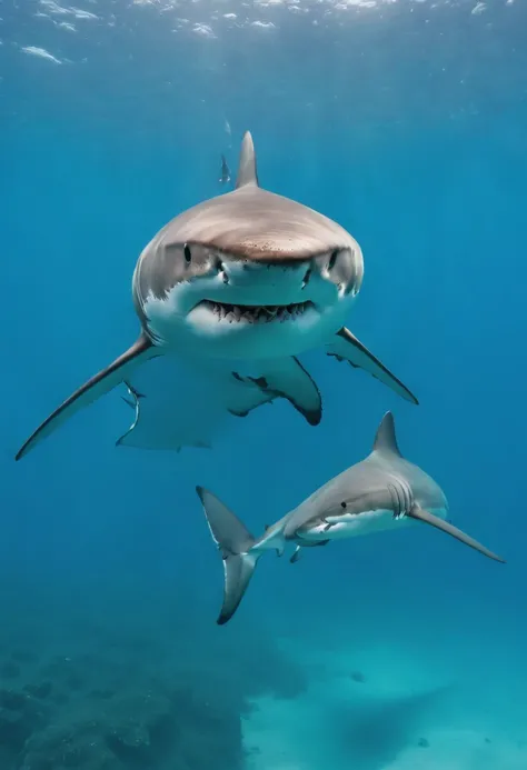 Snorkel and take photos with sharks，Shark candid moments captured