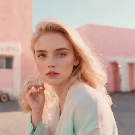 Market, neopop, pastel colors, by jimmy marble, portrait