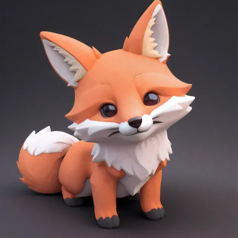 Tiny cute isometric Fox emoji, soft smooth lighting, with soft pastel colors, 3d icon clay render, 120mm lens, 3d blender render, trending on polycount, modular constructivism, Orange background, physically based rendering, centered