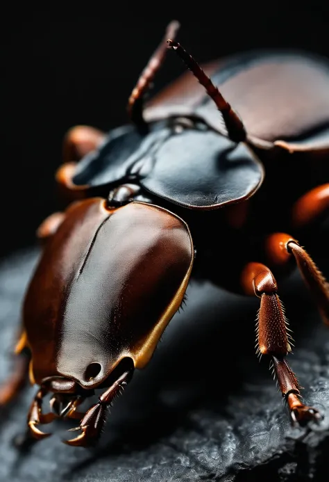 Close-up of a beetle on a white surface, Rhinoceros beetle, Horned beetle, insects, beetles, Giant insects, rhinoceros beetle, scarab, Inspired by beetles, insects,It looks like an insect, Huge bugs, Horned, cute little,illustratio