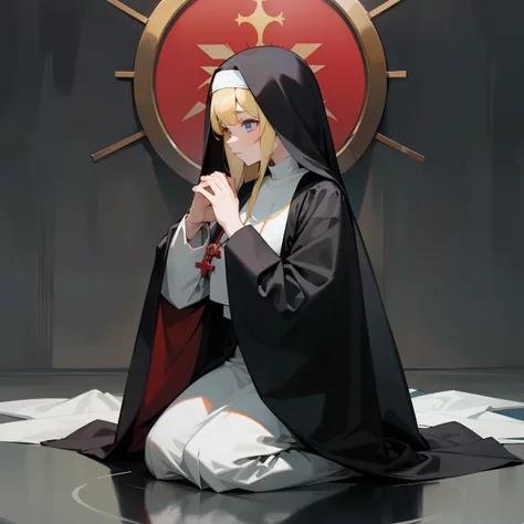 Praying Nun．fullbody image、without background、Crossover to me、Bilibili、Game style、Noumenumé