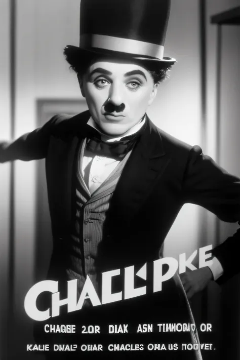 tmasterpiece，highest  quality，arafad image of a man in a top hat and suit, charlie chaplin dances, in the 1 9 2 2 movie, 1 9 2 0...