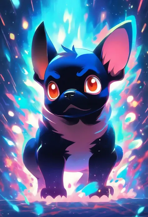 Begin by sketching your adorable black French Bulldog in a manner that captures the essence of Pokémon-style art. This involves simplifying the design, using clean lines, and exaggerating features to enhance cuteness. 

Select a vibrant color palette that ...