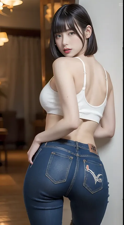 big attractive ass in erotic jeans