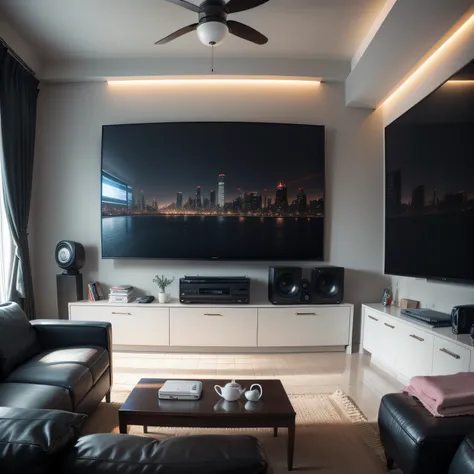 modern media room with Temperature Control