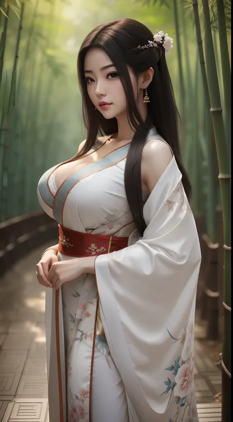 1female，熟妇，mature，Bigchest，Big breasts Thin waist，long leges，Raised sexy，Pornographic exposure， 独奏，（Background with：bamboo forrest，clubs） She has very short black hair，standing on your feet，Sweat profusely，drenched all over the body，seen from the front， ha...