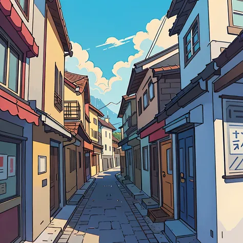 (best-quality:0.8), (best-quality:0.8), perfect anime illustration, beautiful street buildings