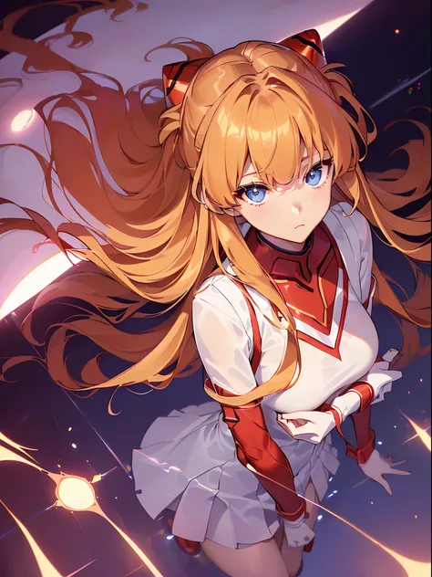 ((souryuu asuka langley, school uniform:1.4, Blonde)),(Glowing eyes:1.233),(Beautiful and detailed eyes:1.1),(Expressionless,Closed mouth),(standing), 1girll,Solo,(Masterpiece,Best quality, offcial art,Target the audience, Beautiful and aesthetic:1.2),(超高分...