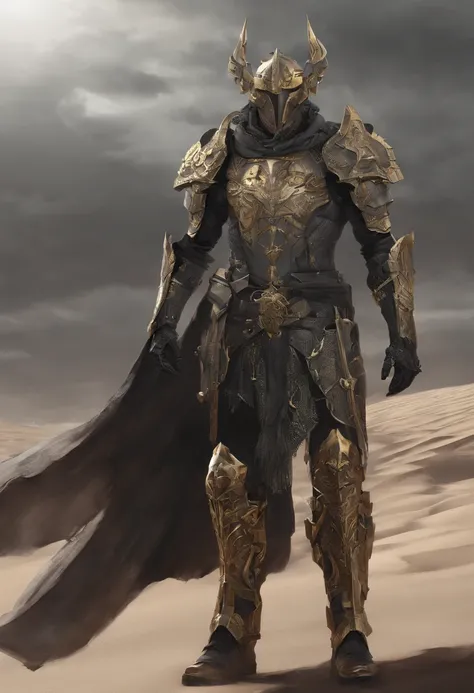 Demon Paladin , Gold-plated armor, Grey Desert , fantasy,