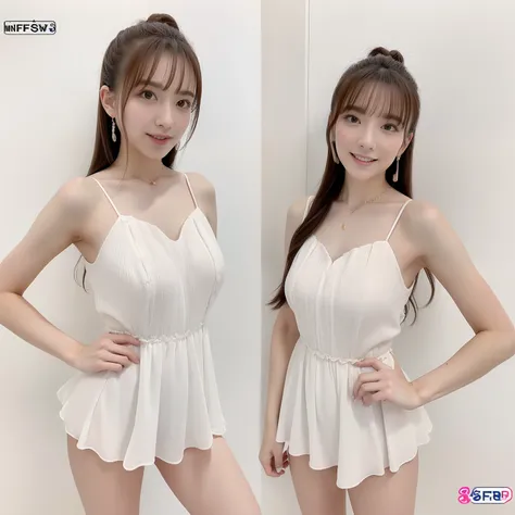 (top-quality、8K、32K、​masterpiece、nffsw:1.2)、1girl in, Photorealsitic, Best Quality, 8K、masutepiece, with a pure white background、fullnude、High kick towards the camera、FULL BODYSHOT、