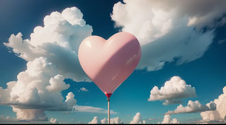 Heart-shaped clouds