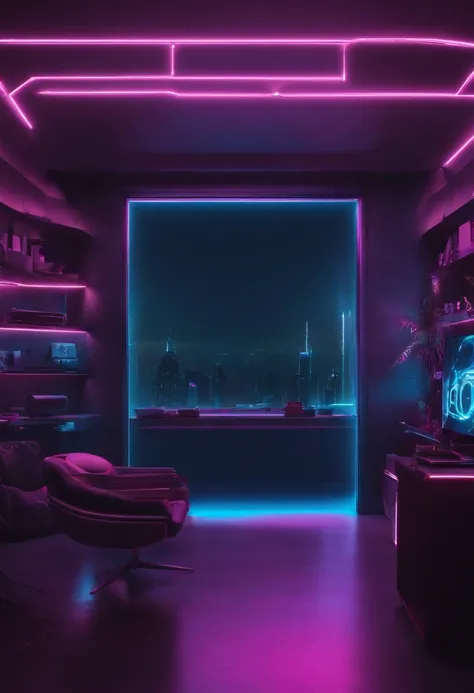 digital nirvana, vr headset ad view , 
Estilo Cyberpunk livro aberto encima da mesa em sala escura, Cyberpunk, luz neon, 8k, azul e rosa, cyberpunk