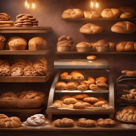 Make a bakery background for a digital menu