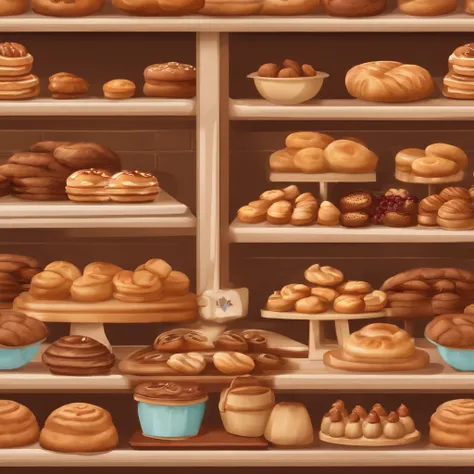 Make a bakery background for a digital menu