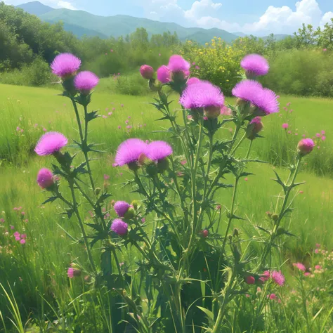 Thistle flower beautiful plant