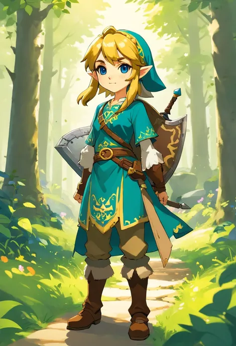 full body, person for the zelda game, the zelda manga, man, zelda character ff, in the style of ian mcque, temmie chang, stylish costume design, romanticized depictions of wilderness, jean-baptiste monge, science academia