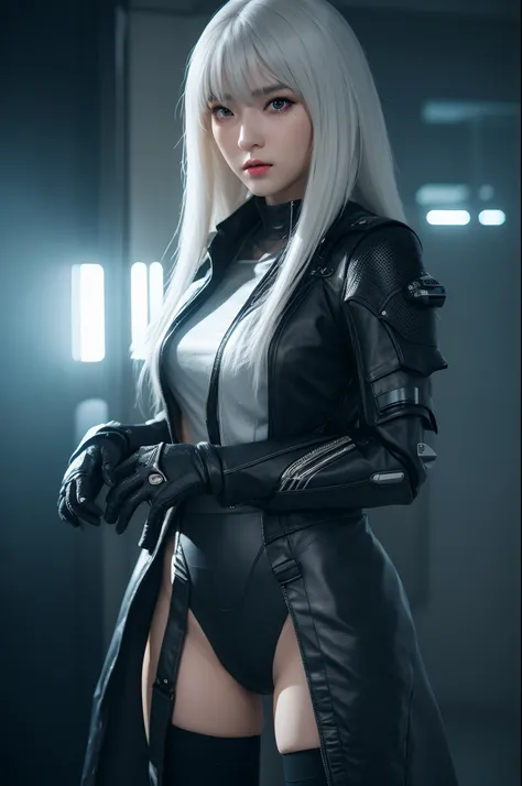 bestquality,highquality,superdetail,texturedskin,detail,awardwinning，3D, A beautiful cyberpunk female image,battledress，white haired，hdr（HighDynamicRange）,Ray traching,NVIDIA RTX,Hyper-Resolution,Unreal 5,Subsurface scattering、PBR Texture、post-proces、Aniso...