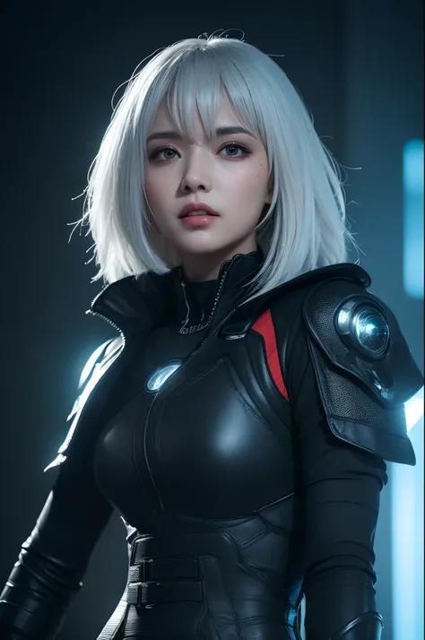 bestquality,highquality,superdetail,texturedskin,detail,awardwinning，3D, A beautiful cyberpunk female image,battledress，white haired，hdr（HighDynamicRange）,Ray traching,NVIDIA RTX,Hyper-Resolution,Unreal 5,Subsurface scattering、PBR Texture、post-proces、Aniso...