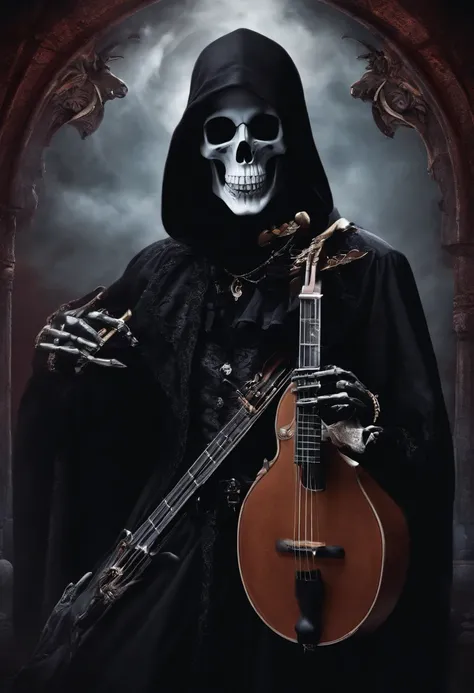 death trip serenade, reaper playing, gothic style