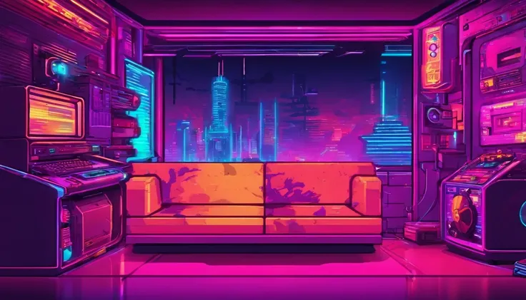 quarto gamer plano de fundo