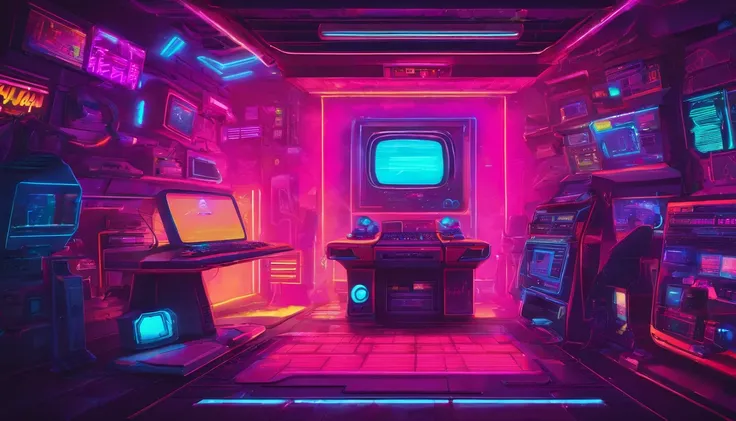 quarto gamer plano de fundo