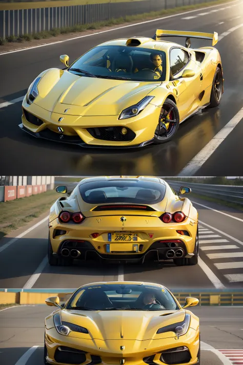 yellow ferrari