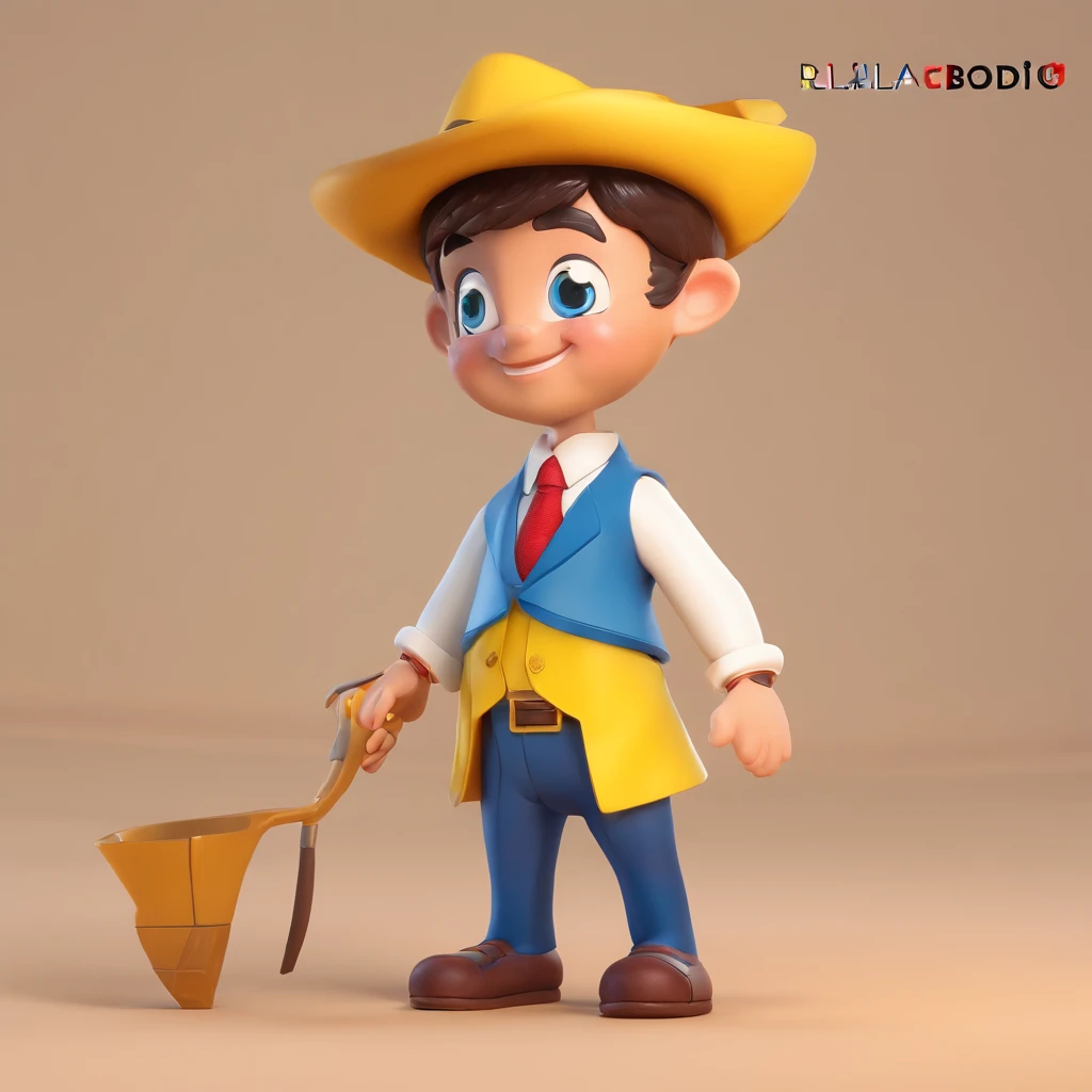 Presidente do Brasil, Lula da Silva, as Pinocchio child character, super bonito IP menino por pop mart, olhos brilhantes, querubim, argila, Modelos, um brinquedo de caixa cega, Brilhante e delicado,fundo limpo, Bom brilho, 3D rendering of,best quality