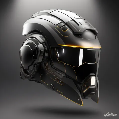 um close up de um capacete com um capacete nele, sci-fi helmet, capacete estilizado da motocicleta, com equipamento futurista e capacete, Viseira mecha de vidro OLED, futuristic cybernetic helmet, hard surface 3 d, intrincado capacete de alta tecnologia, c...