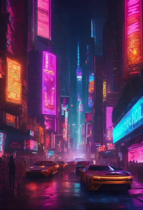 The world of tomorrow commanded by artificial intelligence in very realistic photo in New York in 8K